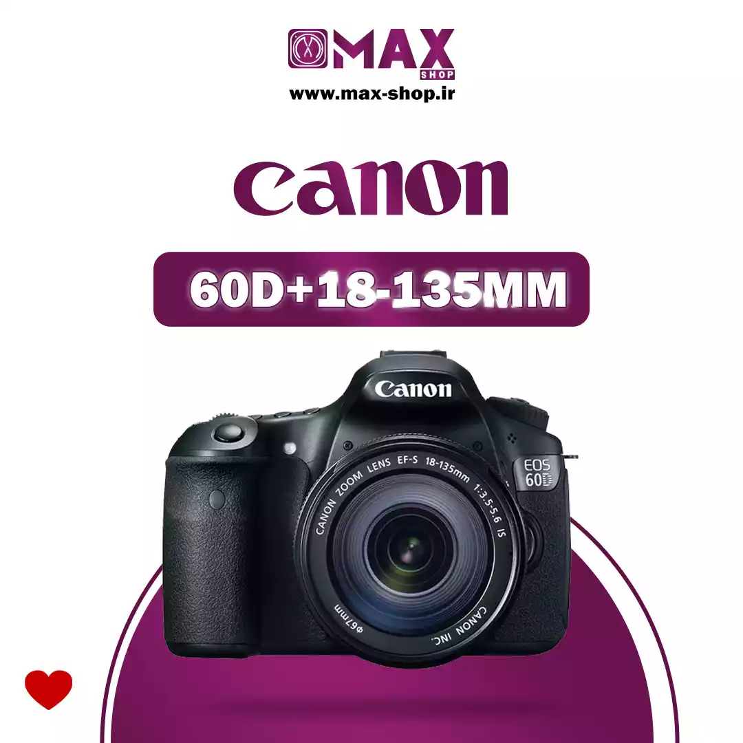 دوربین حرفه ای کانن | Canon 60D+18-135MM دست دو